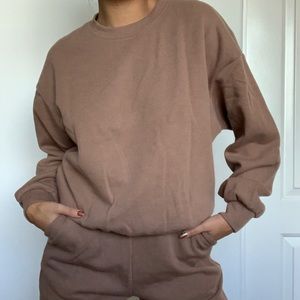 Brown sweat suit